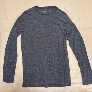 Goodfellow & Co Men's Blue Striped Long Sleeve Tee